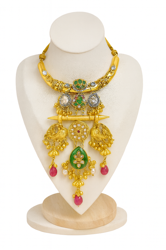 Niharika Hasli- Regal Kundan & Meenakari Heritage Necklace